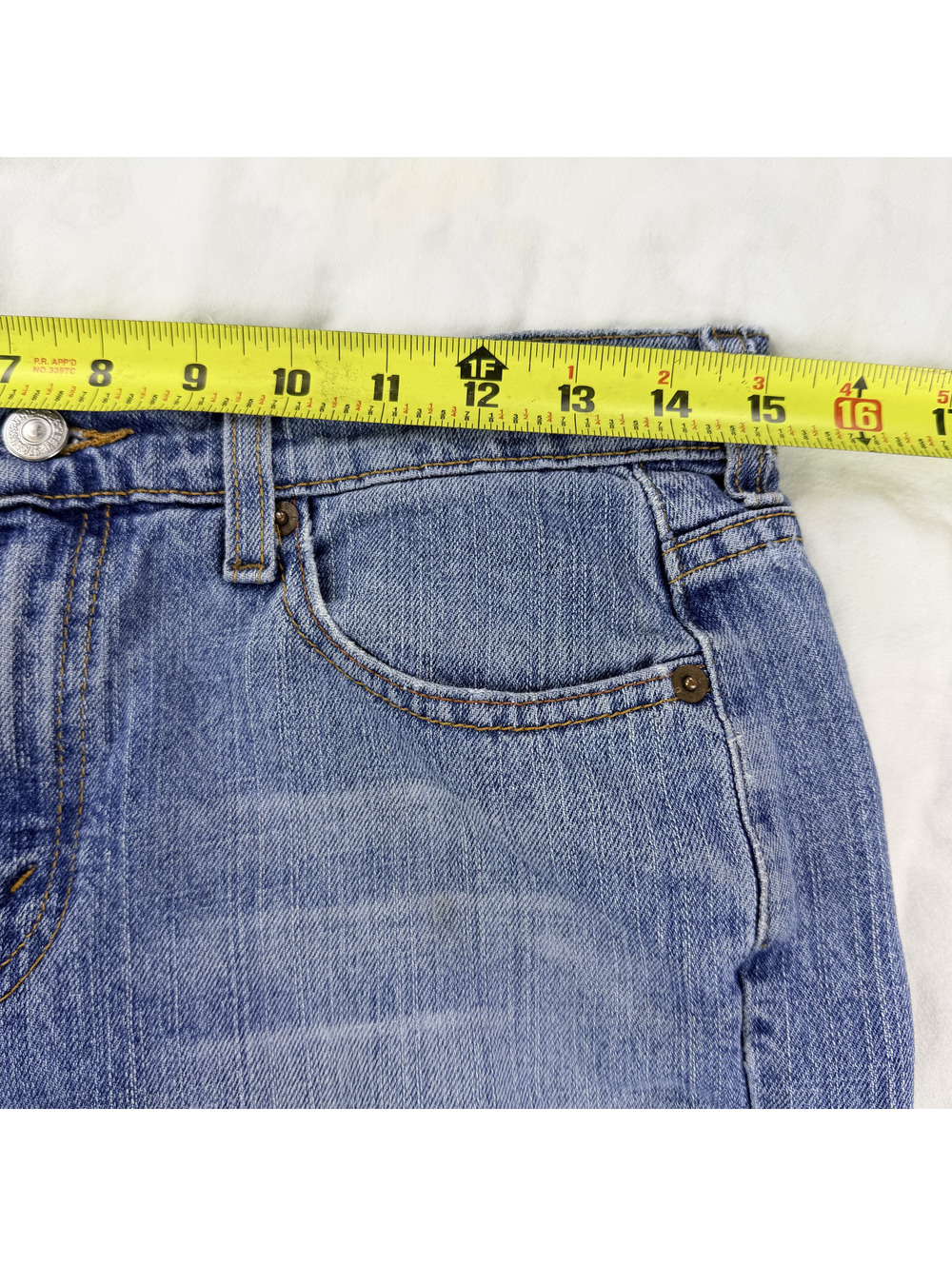 Levi's 505 Women's Jeans Size 6 M Distressed Straight Leg Y2K Faded Blue Denim - Picture 12 of 15